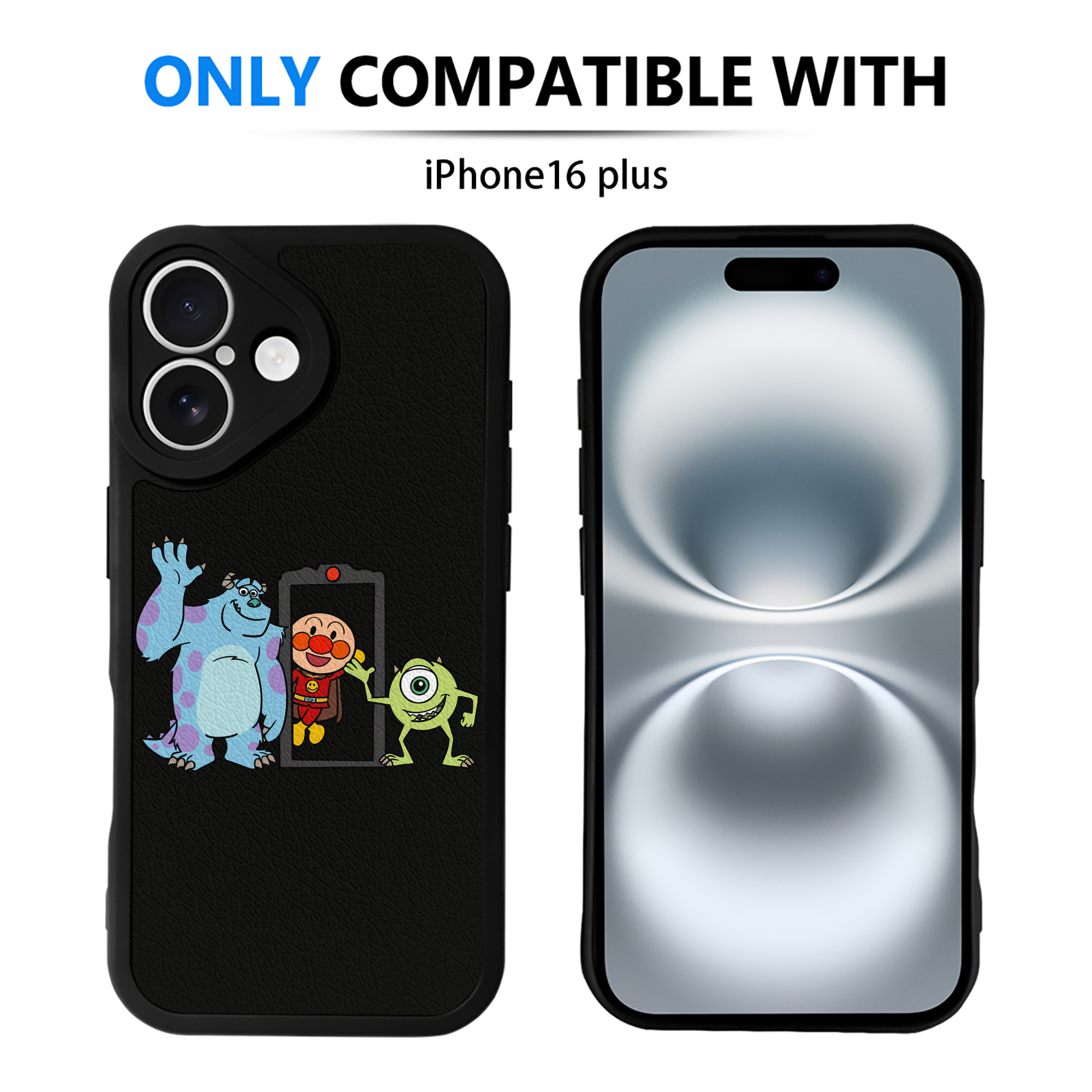 （画像用） アンパンマン Anpanman 【iPhone 16シリーズ対応】シリコンスマホケース（レザー調） 材質：シリコン